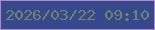 文字の大きさ：3、枠の色：b885cb、背景の色：344a8c、文字の色：748071 無料ブログパーツのブログ時計