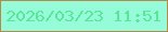 文字の大きさ：1、枠の色：b8894b、背景の色：96fbd8、文字の色：5be599 無料ブログパーツのブログ時計