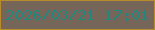 文字の大きさ：2、枠の色：b88c2c、背景の色：766559、文字の色：22867e 無料ブログパーツのブログ時計