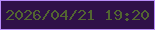 文字の大きさ：5、枠の色：b88cf9、背景の色：2f1049、文字の色：526531 無料ブログパーツのブログ時計