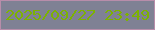 文字の大きさ：1、枠の色：b88daa、背景の色：7f8194、文字の色：7db202 無料ブログパーツのブログ時計