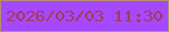 文字の大きさ：3、枠の色：b88e6e、背景の色：a449fe、文字の色：a63a52 無料ブログパーツのブログ時計