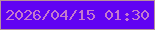 文字の大きさ：1、枠の色：b88e9c、背景の色：6002f2、文字の色：c578ce 無料ブログパーツのブログ時計
