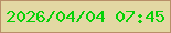 文字の大きさ：3、枠の色：b88f68、背景の色：e3d8a3、文字の色：05d206 無料ブログパーツのブログ時計