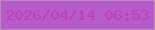 文字の大きさ：3、枠の色：b88fb1、背景の色：b65bcb、文字の色：c23fb3 無料ブログパーツのブログ時計