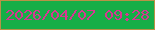 文字の大きさ：1、枠の色：b89246、背景の色：16ae47、文字の色：d63792 無料ブログパーツのブログ時計