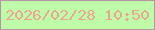 文字の大きさ：1、枠の色：b893a4、背景の色：bffca9、文字の色：eba592 無料ブログパーツのブログ時計