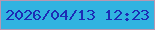 文字の大きさ：5、枠の色：b897b1、背景の色：31b3e1、文字の色：1c2cb6 無料ブログパーツのブログ時計