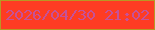 文字の大きさ：2、枠の色：b89824、背景の色：fe3c23、文字の色：c65199 無料ブログパーツのブログ時計