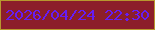 文字の大きさ：5、枠の色：b8982e、背景の色：8c1e2a、文字の色：661df3 無料ブログパーツのブログ時計