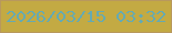 文字の大きさ：2、枠の色：b8985d、背景の色：c3aa43、文字の色：66aab2 無料ブログパーツのブログ時計