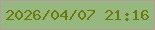 文字の大きさ：3、枠の色：b8999d、背景の色：95b87e、文字の色：6e7907 無料ブログパーツのブログ時計