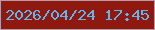 文字の大きさ：1、枠の色：b89aa8、背景の色：8f180f、文字の色：60b4ef 無料ブログパーツのブログ時計