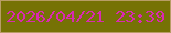 文字の大きさ：1、枠の色：b89d66、背景の色：767205、文字の色：d92ab0 無料ブログパーツのブログ時計