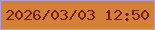 文字の大きさ：3、枠の色：b89ed0、背景の色：d28137、文字の色：761b00 無料ブログパーツのブログ時計