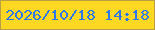 文字の大きさ：3、枠の色：b89f46、背景の色：fdd823、文字の色：2f77e7 無料ブログパーツのブログ時計