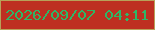 文字の大きさ：1、枠の色：b8a159、背景の色：be2f21、文字の色：2eb666 無料ブログパーツのブログ時計