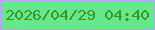 文字の大きさ：2、枠の色：b8a1fb、背景の色：67e78d、文字の色：399824 無料ブログパーツのブログ時計