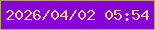文字の大きさ：4、枠の色：b8a25d、背景の色：8503d6、文字の色：f3ca99 無料ブログパーツのブログ時計