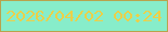 文字の大きさ：3、枠の色：b8a34d、背景の色：87edca、文字の色：ebd049 無料ブログパーツのブログ時計