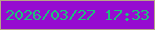 文字の大きさ：2、枠の色：b8a488、背景の色：960cd0、文字の色：1ec17b 無料ブログパーツのブログ時計