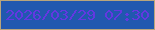 文字の大きさ：1、枠の色：b8a57c、背景の色：2158af、文字の色：6338e1 無料ブログパーツのブログ時計