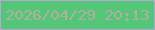 文字の大きさ：3、枠の色：b8a6d7、背景の色：53c678、文字の色：b3ada3 無料ブログパーツのブログ時計