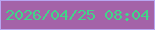 文字の大きさ：1、枠の色：b8a6f1、背景の色：a463a8、文字の色：42d588 無料ブログパーツのブログ時計