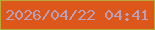 文字の大きさ：2、枠の色：b8a837、背景の色：dc5719、文字の色：b99fb8 無料ブログパーツのブログ時計