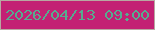 文字の大きさ：5、枠の色：b8a8a2、背景の色：c32174、文字の色：56ab8f 無料ブログパーツのブログ時計
