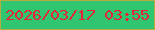 文字の大きさ：4、枠の色：b8ab3f、背景の色：30c570、文字の色：ea2236 無料ブログパーツのブログ時計