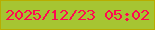 文字の大きさ：5、枠の色：b8ad00、背景の色：a6c532、文字の色：ff0a51 無料ブログパーツのブログ時計