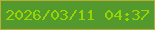 文字の大きさ：4、枠の色：b8ae37、背景の色：54992d、文字の色：95d500 無料ブログパーツのブログ時計