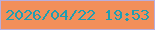 文字の大きさ：1、枠の色：b8aedd、背景の色：f28f5a、文字の色：209eb2 無料ブログパーツのブログ時計