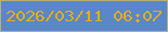 文字の大きさ：5、枠の色：b8af77、背景の色：5a86ca、文字の色：e2af15 無料ブログパーツのブログ時計