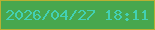 文字の大きさ：4、枠の色：b8b033、背景の色：47a74e、文字の色：43d0b4 無料ブログパーツのブログ時計
