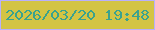 文字の大きさ：1、枠の色：b8b0fc、背景の色：d3c444、文字の色：3aa28e 無料ブログパーツのブログ時計