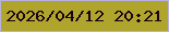 文字の大きさ：3、枠の色：b8b1e0、背景の色：afa52d、文字の色：190310 無料ブログパーツのブログ時計