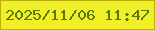 文字の大きさ：2、枠の色：b8b204、背景の色：f1f028、文字の色：547c04 無料ブログパーツのブログ時計
