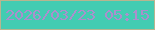 文字の大きさ：3、枠の色：b8b58f、背景の色：43ccb2、文字の色：ab8fcd 無料ブログパーツのブログ時計