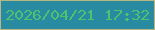 文字の大きさ：4、枠の色：b8b683、背景の色：298ba2、文字の色：4fc170 無料ブログパーツのブログ時計