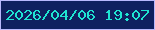 文字の大きさ：1、枠の色：b8b8fd、背景の色：0f205f、文字の色：1fe4d2 無料ブログパーツのブログ時計