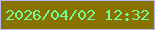 文字の大きさ：4、枠の色：b8b9ef、背景の色：887200、文字の色：73fb9c 無料ブログパーツのブログ時計