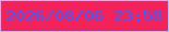 文字の大きさ：3、枠の色：b8b9fd、背景の色：f3225b、文字の色：4359f9 無料ブログパーツのブログ時計