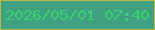 文字の大きさ：1、枠の色：b8ba45、背景の色：40a182、文字の色：3ad26f 無料ブログパーツのブログ時計