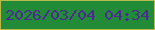 文字の大きさ：2、枠の色：b8ba4a、背景の色：218b38、文字の色：4c2a92 無料ブログパーツのブログ時計