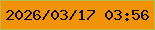 文字の大きさ：1、枠の色：b8bb4c、背景の色：f29305、文字の色：090b3d 無料ブログパーツのブログ時計