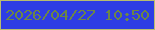 文字の大きさ：1、枠の色：b8bd70、背景の色：2e3de5、文字の色：6c8647 無料ブログパーツのブログ時計