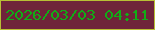 文字の大きさ：4、枠の色：b8bf35、背景の色：6f243a、文字の色：10ad15 無料ブログパーツのブログ時計