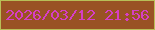 文字の大きさ：4、枠の色：b8bf57、背景の色：995224、文字の色：d63ec6 無料ブログパーツのブログ時計